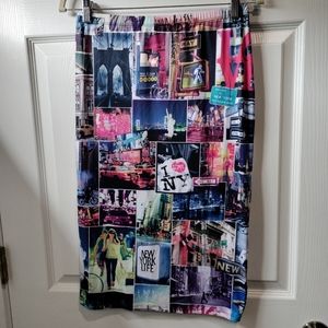 Ñu Label New York City scene midi skirt women's size Medium